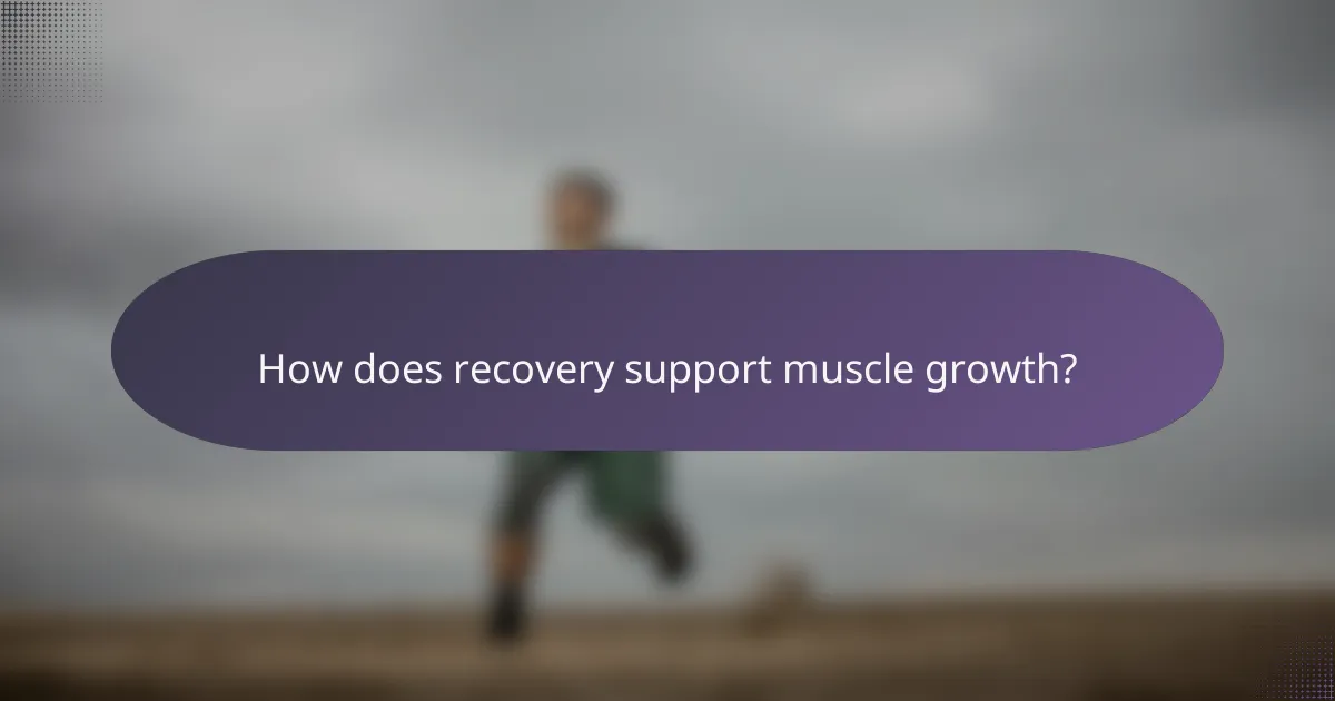 How does recovery support muscle growth?